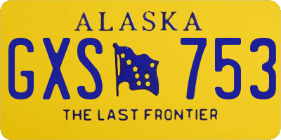 AK license plate GXS753