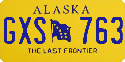 AK license plate GXS763