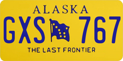 AK license plate GXS767