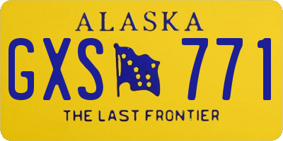 AK license plate GXS771