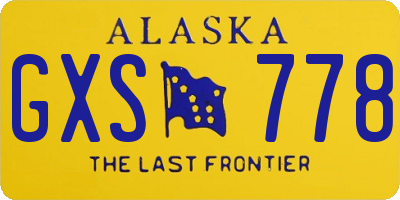 AK license plate GXS778