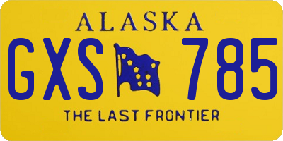 AK license plate GXS785