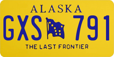 AK license plate GXS791