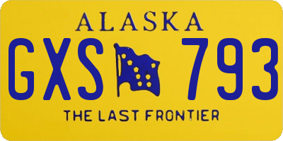 AK license plate GXS793