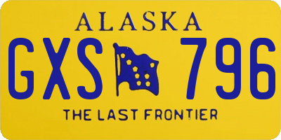 AK license plate GXS796