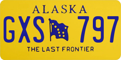 AK license plate GXS797