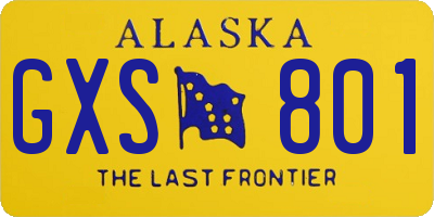 AK license plate GXS801