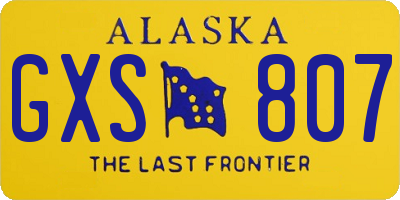 AK license plate GXS807