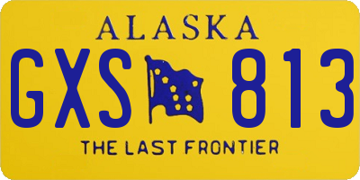 AK license plate GXS813