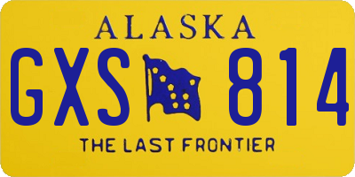 AK license plate GXS814