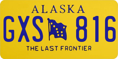 AK license plate GXS816