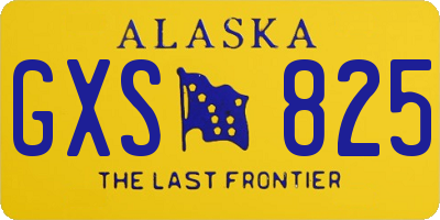 AK license plate GXS825