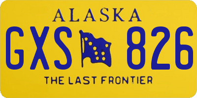 AK license plate GXS826