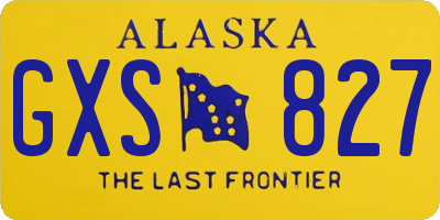 AK license plate GXS827