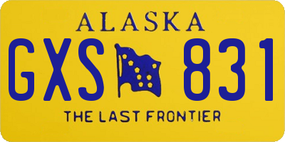 AK license plate GXS831