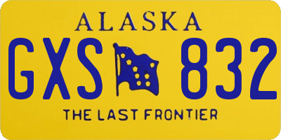 AK license plate GXS832