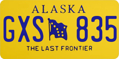 AK license plate GXS835
