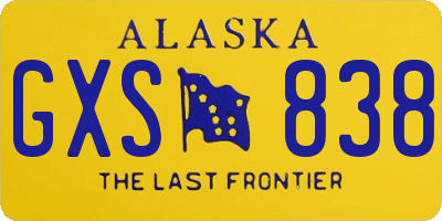 AK license plate GXS838