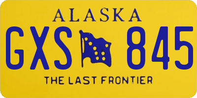 AK license plate GXS845