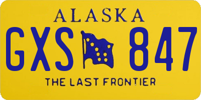 AK license plate GXS847