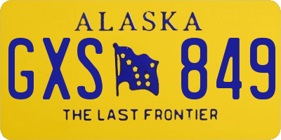 AK license plate GXS849