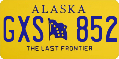 AK license plate GXS852