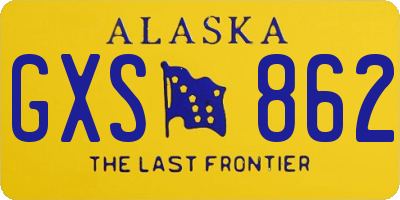 AK license plate GXS862