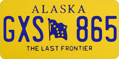 AK license plate GXS865