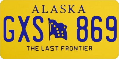 AK license plate GXS869
