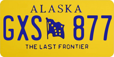 AK license plate GXS877