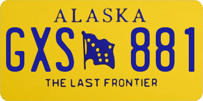 AK license plate GXS881