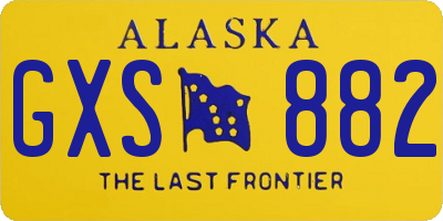 AK license plate GXS882