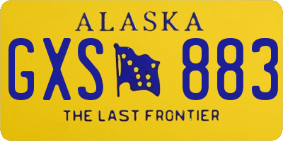 AK license plate GXS883