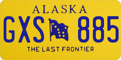 AK license plate GXS885