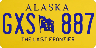 AK license plate GXS887