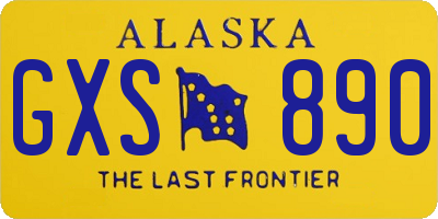 AK license plate GXS890