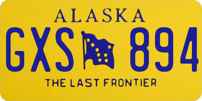 AK license plate GXS894