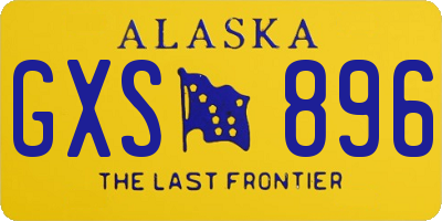AK license plate GXS896