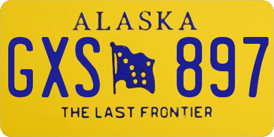 AK license plate GXS897