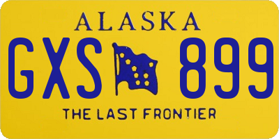 AK license plate GXS899