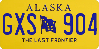 AK license plate GXS904