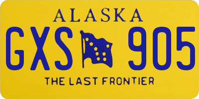 AK license plate GXS905