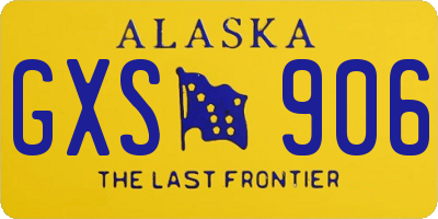 AK license plate GXS906
