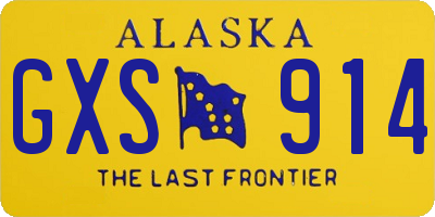 AK license plate GXS914