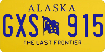 AK license plate GXS915