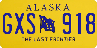 AK license plate GXS918