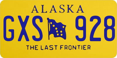 AK license plate GXS928