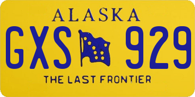 AK license plate GXS929