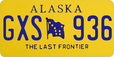 AK license plate GXS936