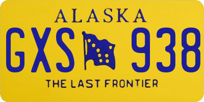 AK license plate GXS938
